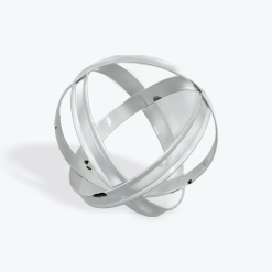 White Orb Sphere Metal Decoraton 17cm