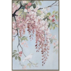 Wisteria Flowers Painted Canvas B