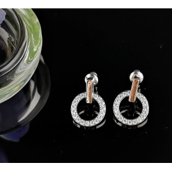 Earings Silver Diamante