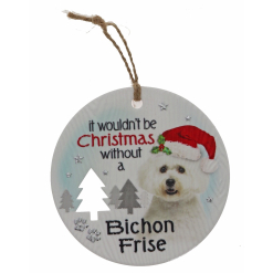 Bichon Frise Xmas Plaque