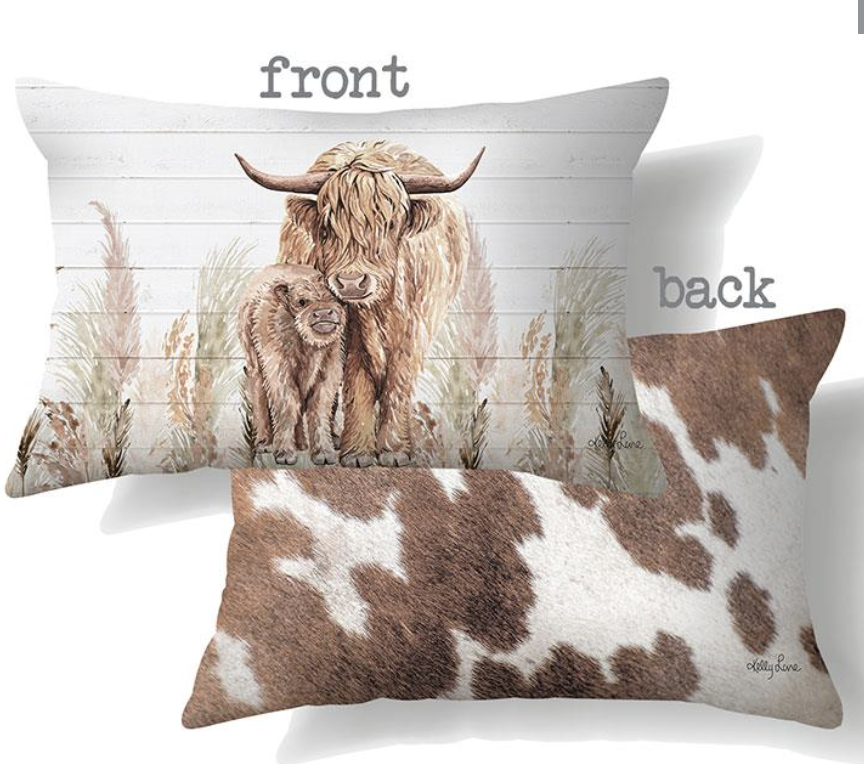 30x50cm Cushion with Highland Cow
