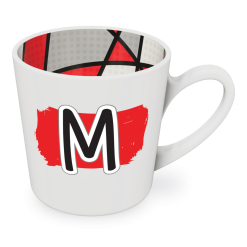 M motif mug male
