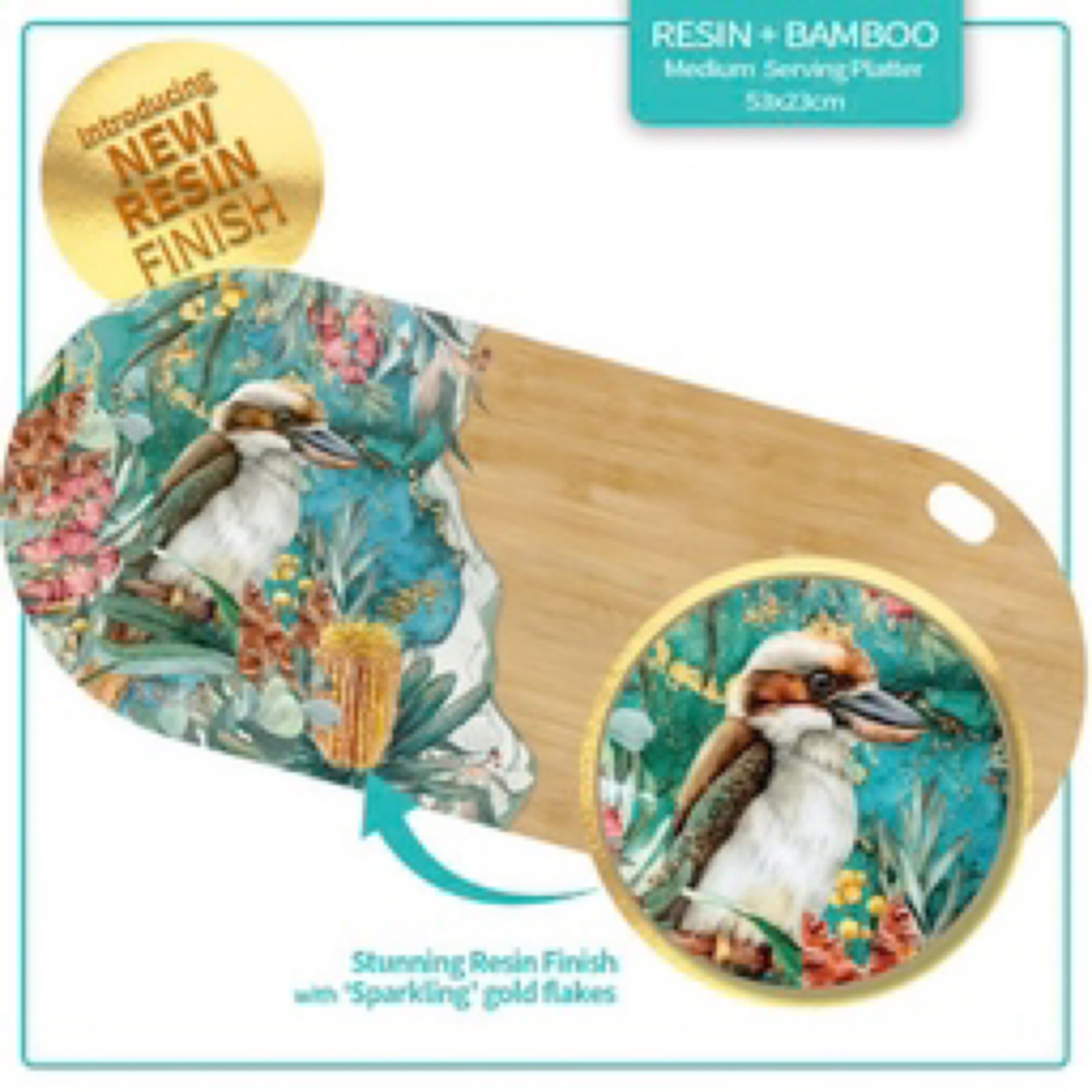 Resin Bamboo Grazing Board - Bush Guardian