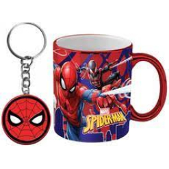 Spiderman Metallic Mug and Keyring Gift Pack