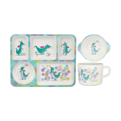 Jedda Robaard Magical Tales Melamine 3pc Dinner Set Dragon Gift Boxed