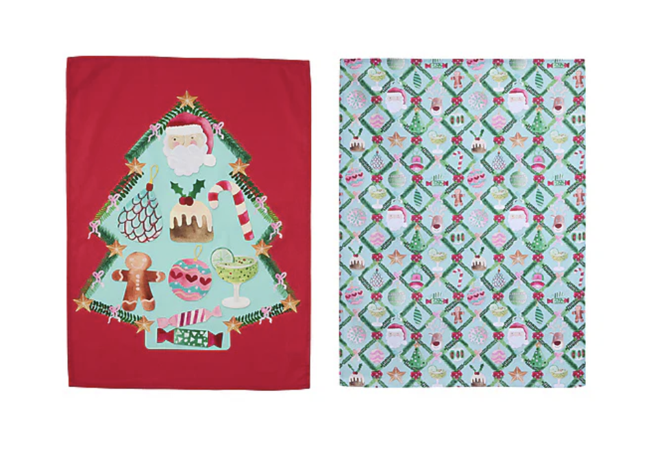 MW Tis The Season Tea Towel 50x70cm Set of 2 Assorted
