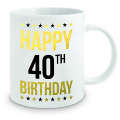 40th Gold Foil Birthday Mug