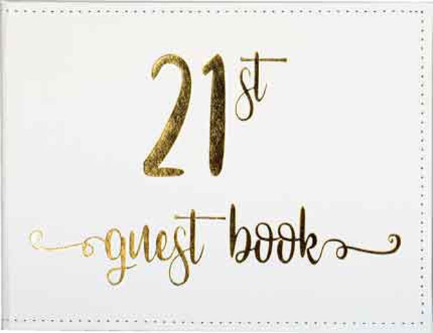 21st Guest Book - White