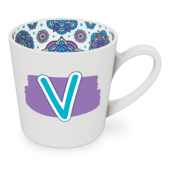 V motif mug female