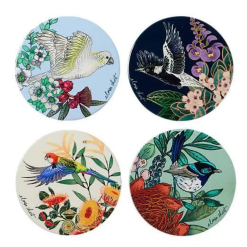 MW Eloise Short Native Grace Cork Back Coaster 10.5cm Set of 4 Gift Boxed Assorted