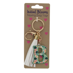 B keyring bag tag