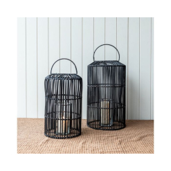 Toby Cylinder Lanterns - Medium Black