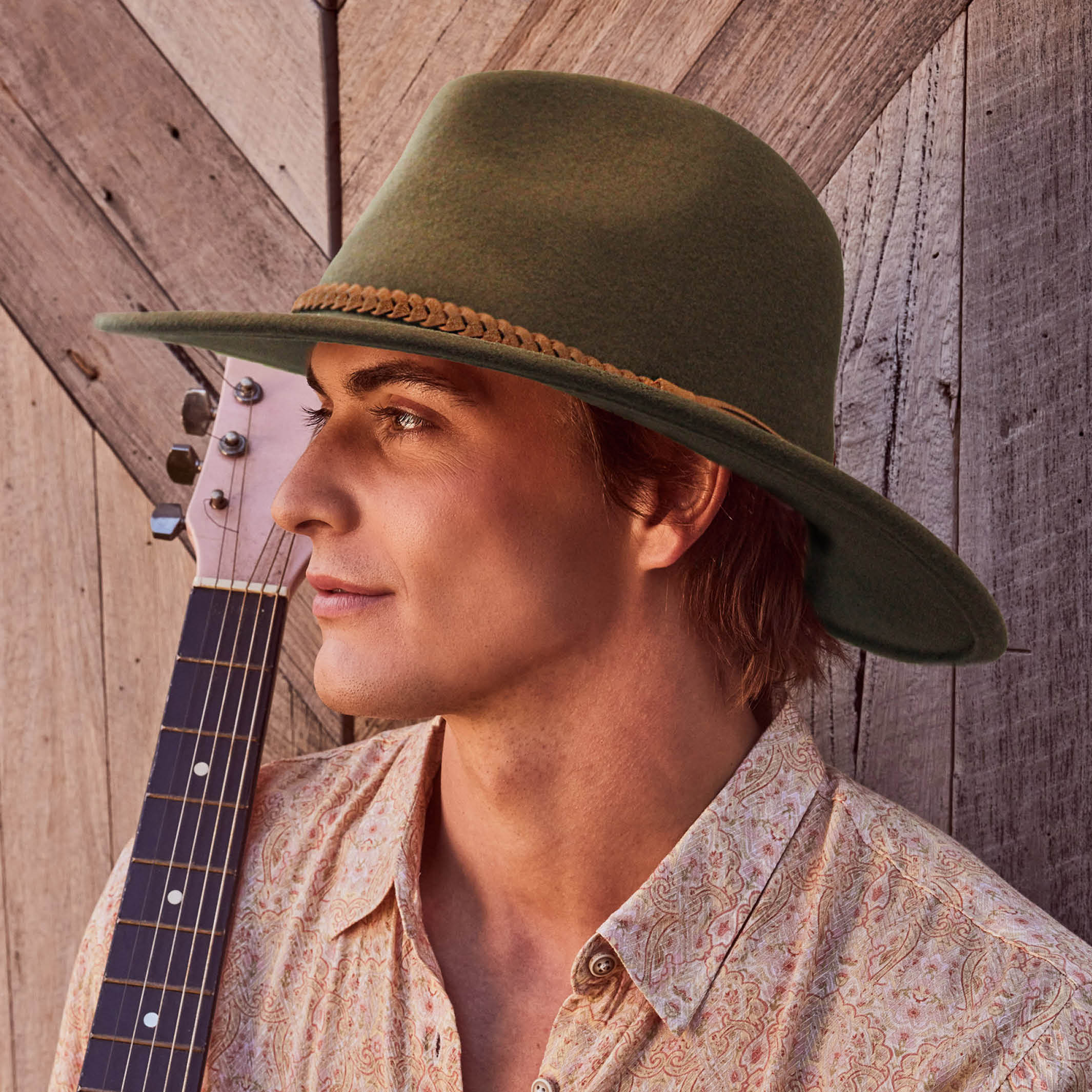Blake Felt Fedora - Dk Khaki Hat RM902