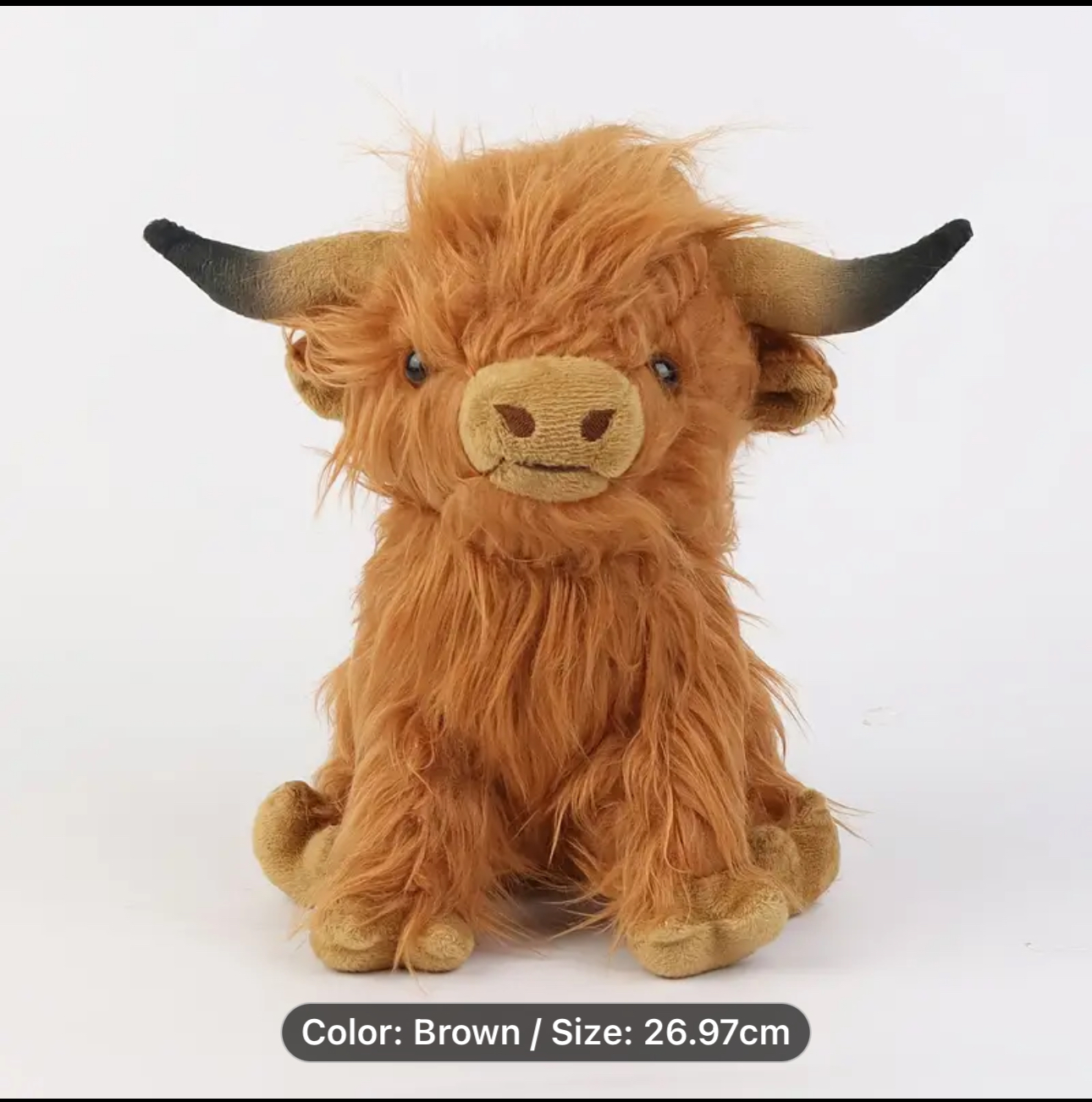 Highland Cow Standing 26cm Plush