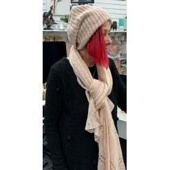 Rib Beanie Rose Colour