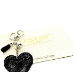 Luxury Heart Key Ring - Black