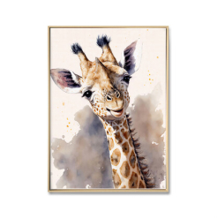 Giraffe Watercolor Canvas
