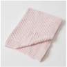 Pink Basket Weave Knit Blanket