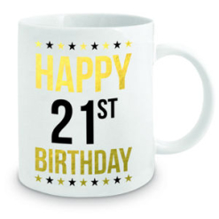 21st Gold Foil Birthday Mug