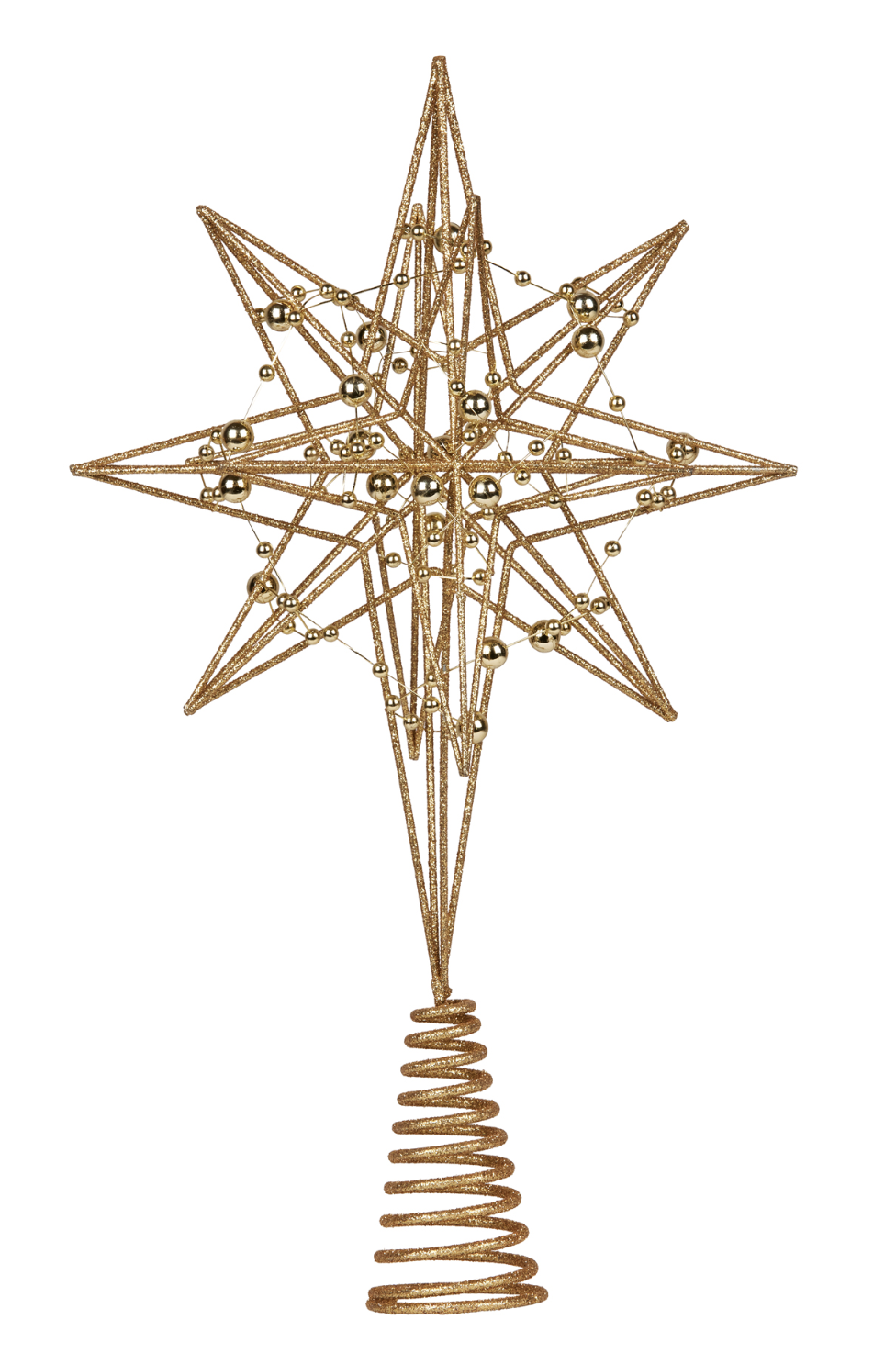 Christmas Tree Topper- Gold Metal Star, 38cm