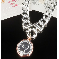 Silver Necklace Coin Fashion Jewellery