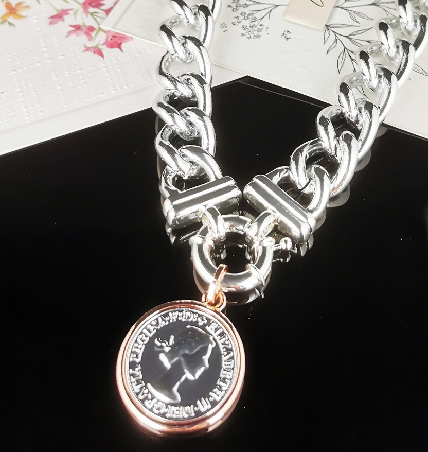 Silver Necklace Coin Fashion Jewellery