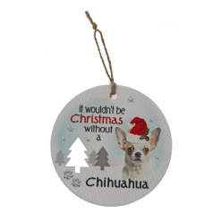 Chihuahua Short Xmas Plaque
