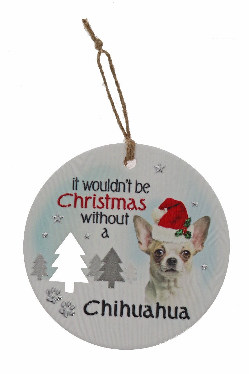Chihuahua Short Xmas Plaque
