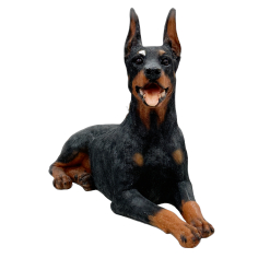 60CM Lying Doberman Dog