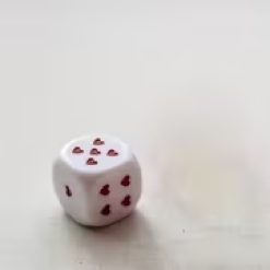 Large Dice Shaped Like Hearts