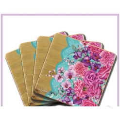 Coasters set Rose Bouquet