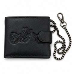 Leather Wallet Motorbike with Chain