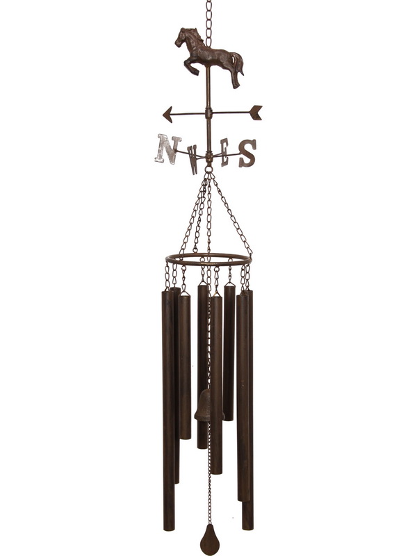 Cast Iron Horse Weather Vane Wind Chime 118cm