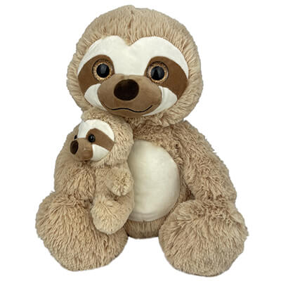 Plush Parent Baby 45cm Sloth