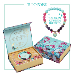 Turquoise Heart Charm Bracelet