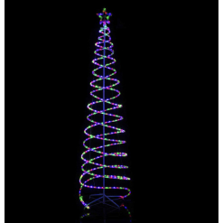 2.1M LED Double Spiral Tree Multi Colour