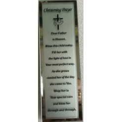 Christening Prayer 6cm x 18cm