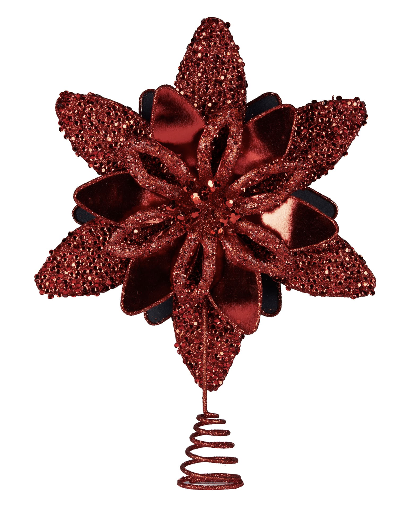 Christmas Tree Topper- Red Poinsettia 32cm