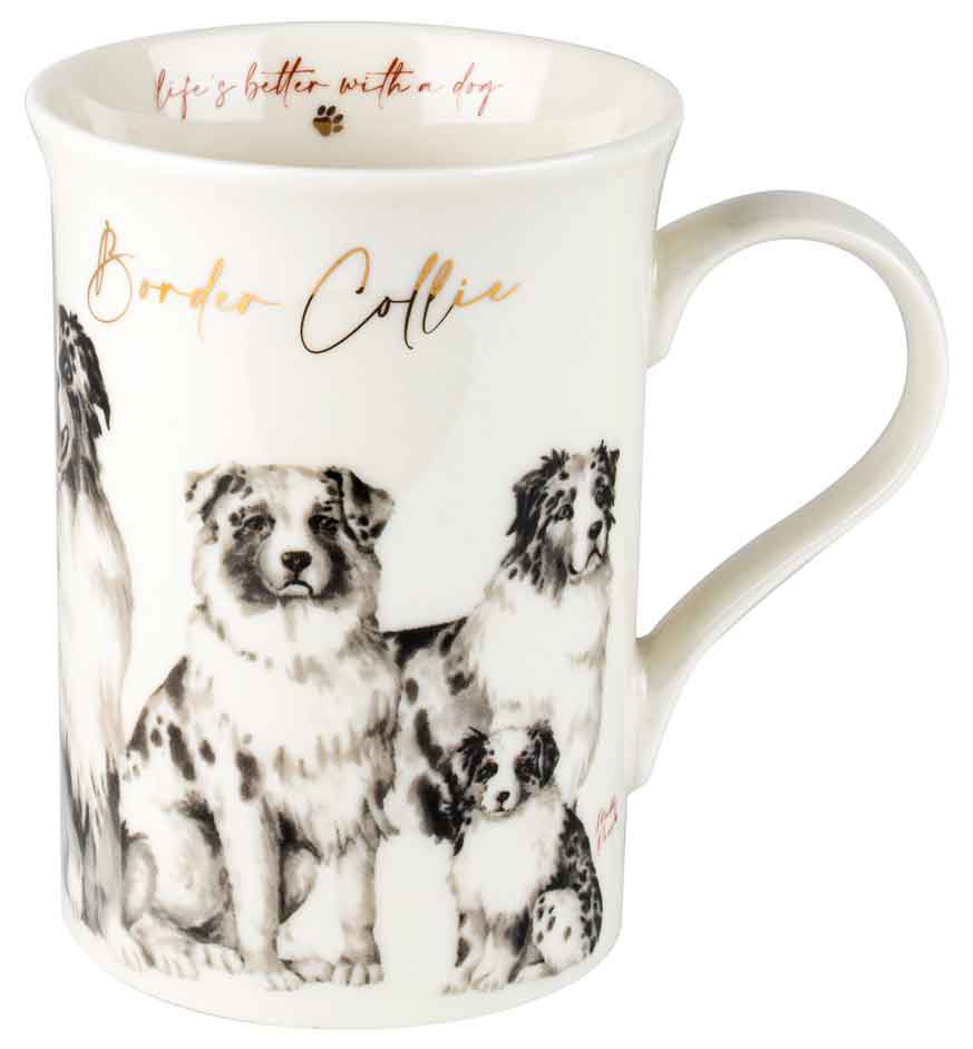 Muddy Paws Border Collie Mug