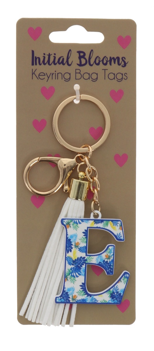 E keyring bag tag