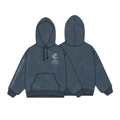 Western Bulldongs Acid Wash Hood Blue