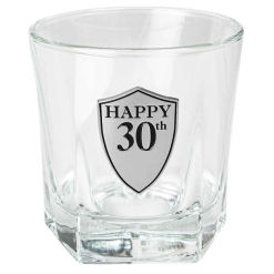 30th Whiskey Glass 210ml
