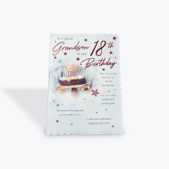 To a Special Grandson 18th Birthday Card