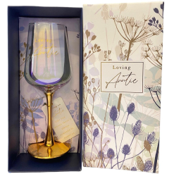 Loving Auntie Wine Glass