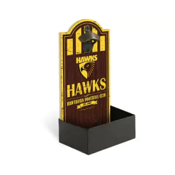 Hawthorn Hawks AFL Wall Bottle Opener Sign with Catcher