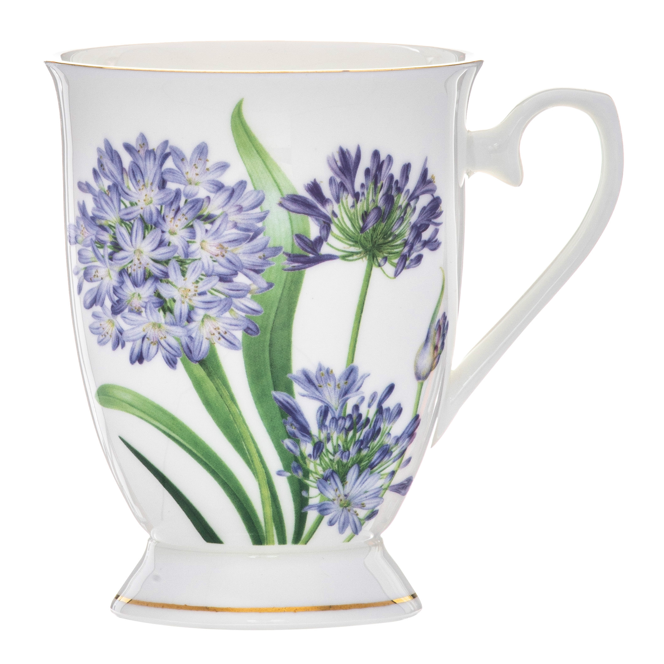 Botanical Symphony Agapanthus Footed Mug