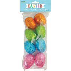 Plastic Glitter Easter Eggs