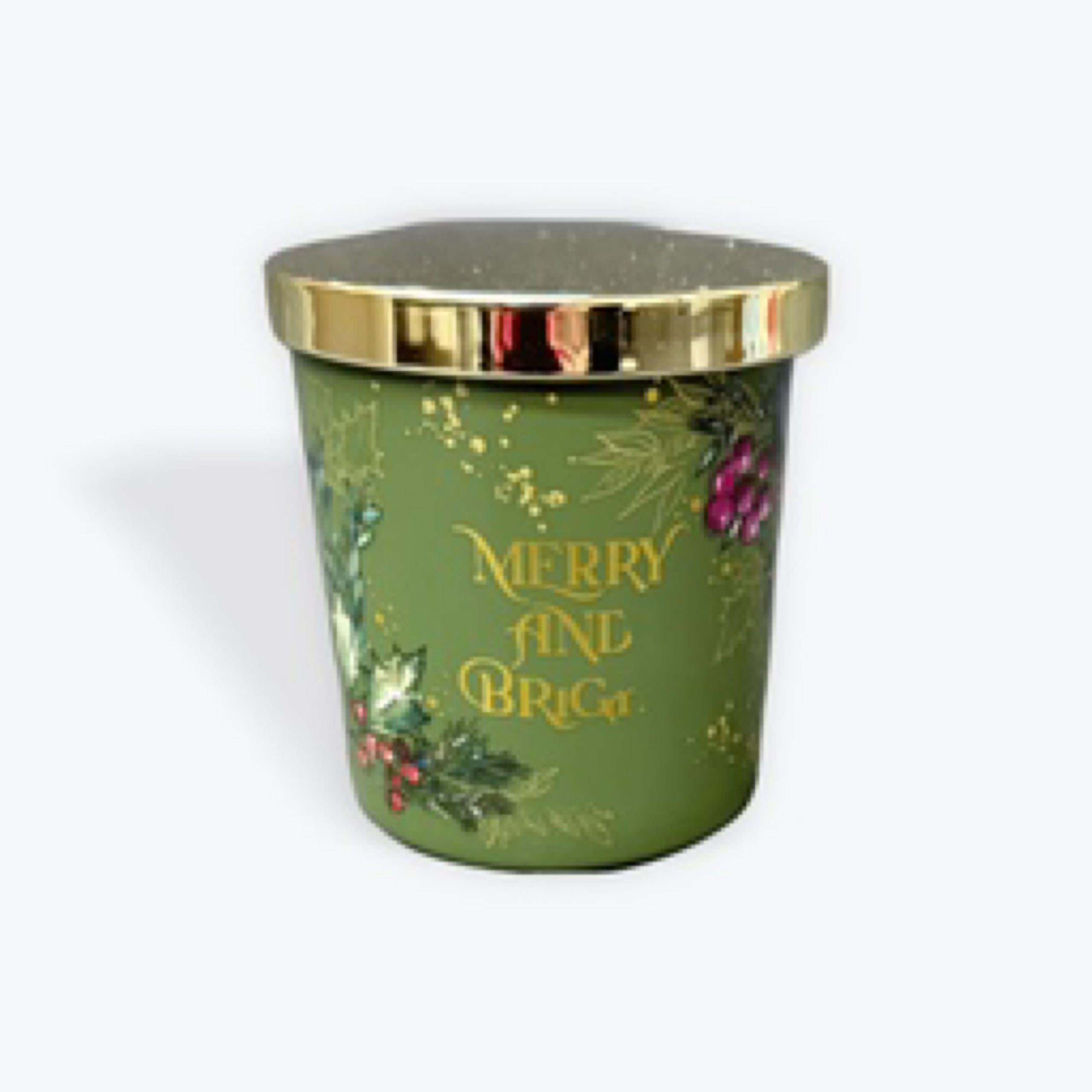 Merry and Bright Green Vanilla Christmas Candle