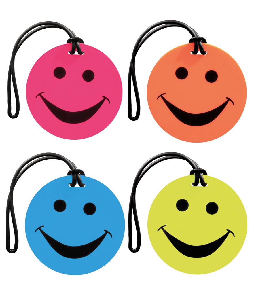Smiley Face Luggage Tags