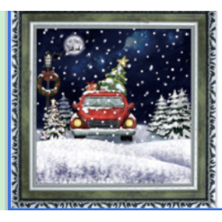 Snowing Christmas Hanging Wall Plaque Lamp